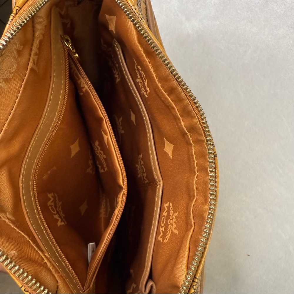 Used MCM Brown visettos Crossbody Bag with Logo Pattern see other pictures - Picture 12 of 16
